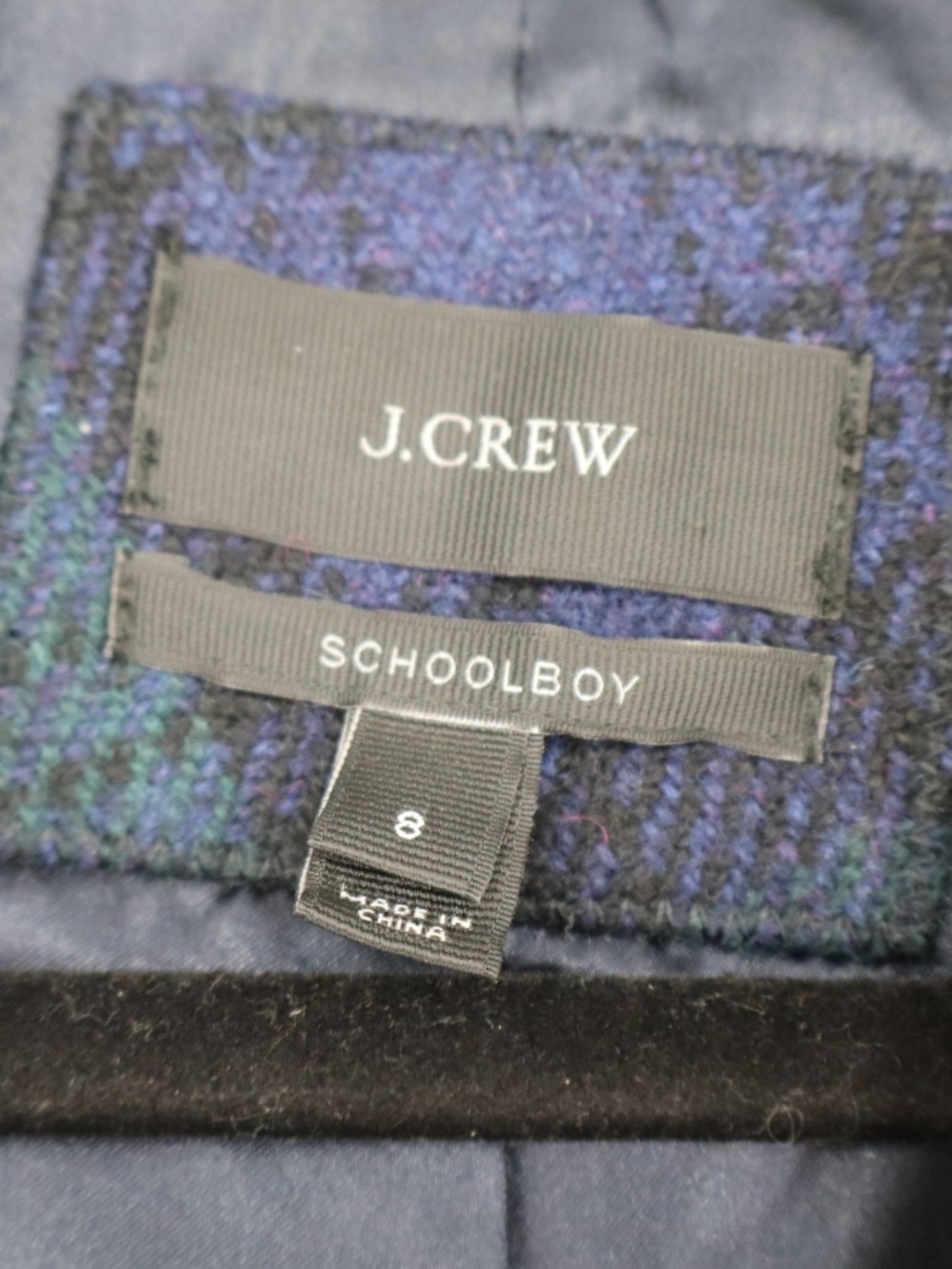 J.Crew Schoolboy Blazer Women’s 8 Black Watch Plaid 100% Wool Tartan Preppy - Picture 6 of 16